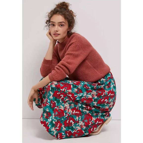 Anthropologie Porridge Miley Ruffled Floral Skirt NWOT Large - Picture 2 of 12